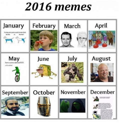 2016 Meme Calendar 9gag