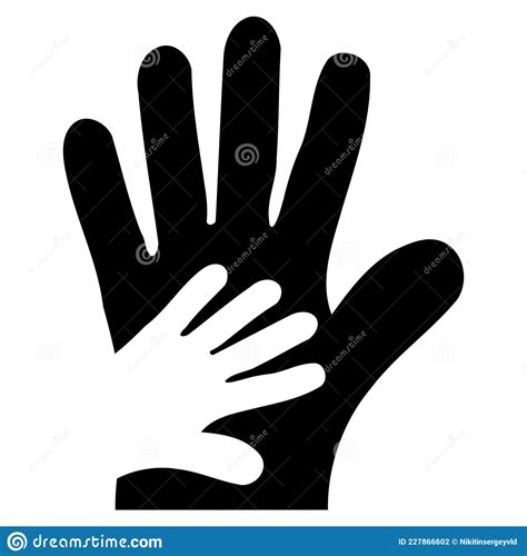 Friend Hands Flat Icon Image Stock Vector Illustration Of Glyph