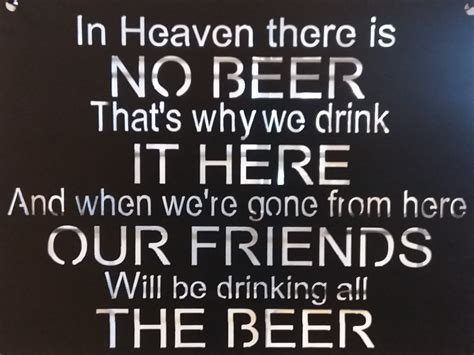 In Heaven There Is No Beer Metal Sign Iowa Hawkeyes Etsy