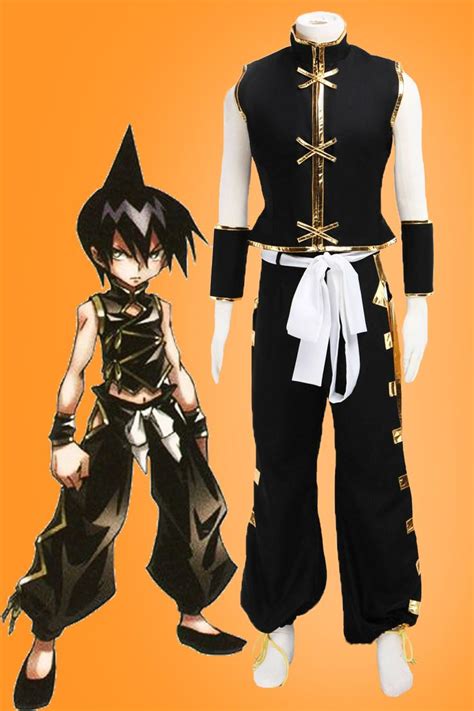 Shaman King Tao Ren Shaman Fighting Uniform Anime Cosplay Costume Free