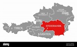 Styria state map hi-res stock photography and images - Alamy