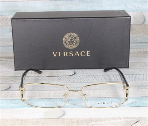versace womens ve1163m 1252 gold metal rectangle eyeglasses for sale online ebay