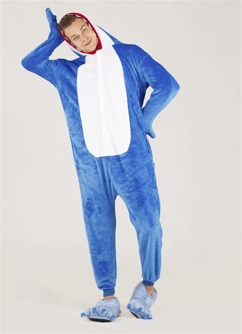 Shark Blue Kigurumi Cosplay Romper Hooded Pajamas Pyjamas Xmas Etsy