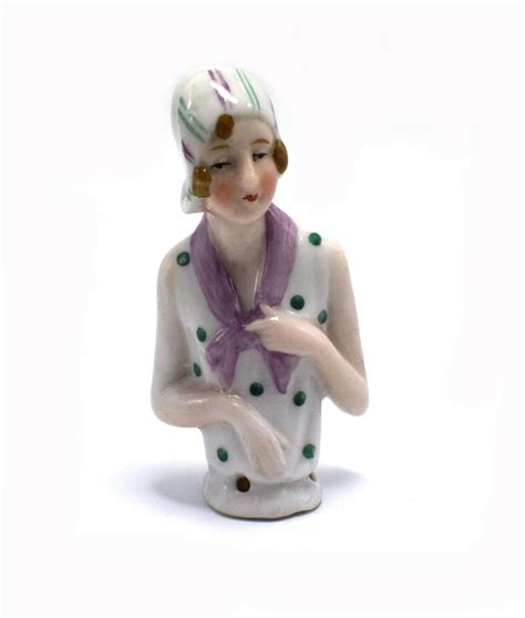 Art Deco 1930s Flapper Girl Half Pin Cushion Doll By Fasold And Stauch