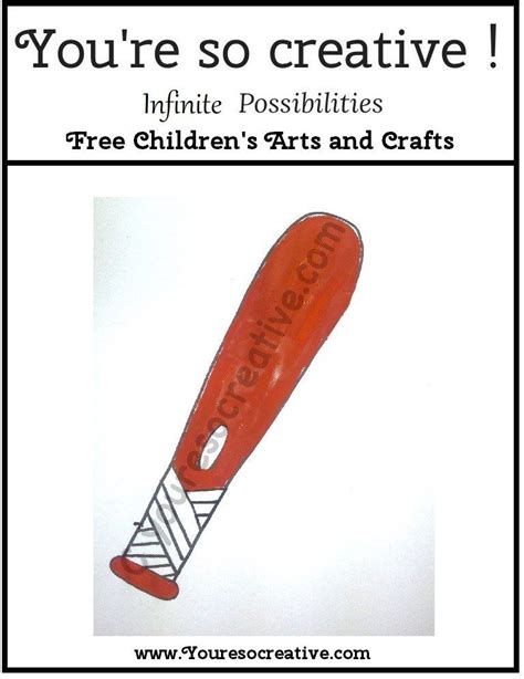 Baseball Bat Arts And Crafts For Kids Bat Craft Craft Projects For Kids