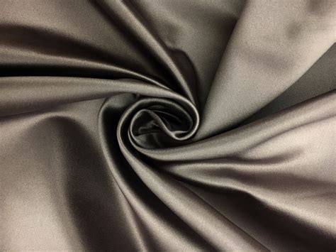 Italian Silk Duchesse Satin In Slate Bandj Fabrics