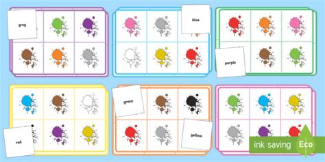 Colour Bingo And Lotto Game Pack Teacher Made