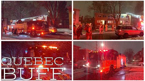 montreal fire department sim a small kitchen fire incident takes place in cartierville