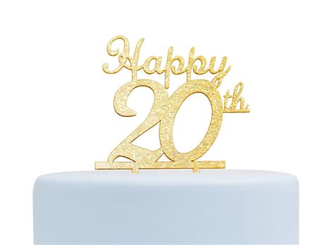 I really want to do something special for him but money is really really tight this week. Happy 20th Birthday Gold Acrylic Cake Topper Birthday Party Decoration Supplies - Walmart.com ...