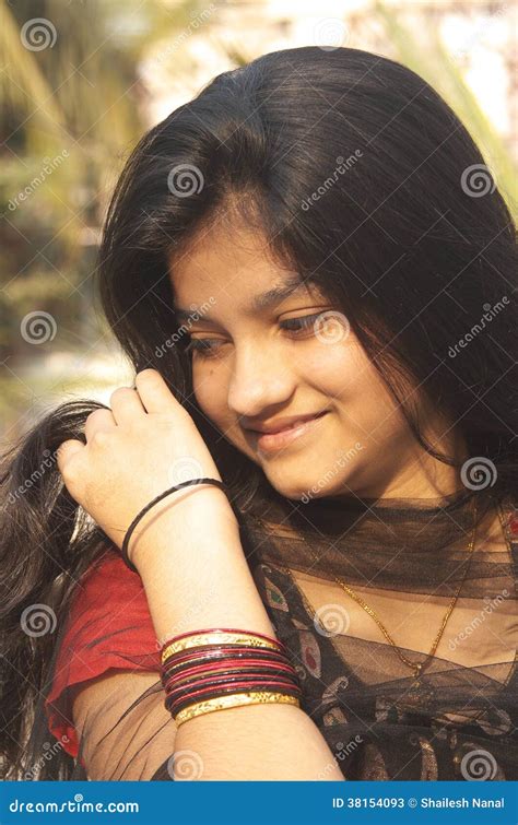Girl Blushing Stock Image Image Of Pleasant Warm Mood 38154093