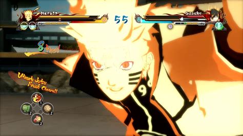 Naruto Storm Revolution Demo Gameplay Bijuu Naruto Vs Ems Sasuke