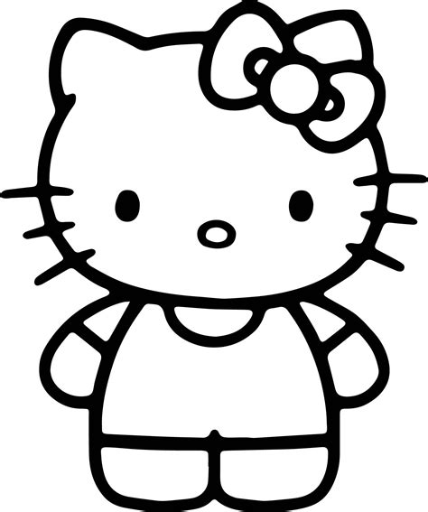 nice Simple Hello Kitty Coloring Page | Kitty coloring, Hello kitty
