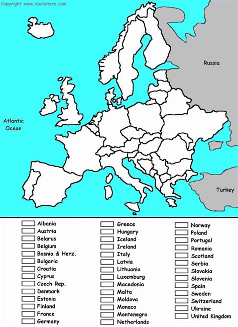 Europe Map Practice Countries Quiz World Maps Secretm