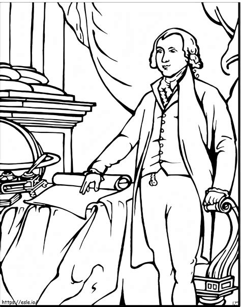 James Madison Coloring Page Purple Kitty Coloring Library