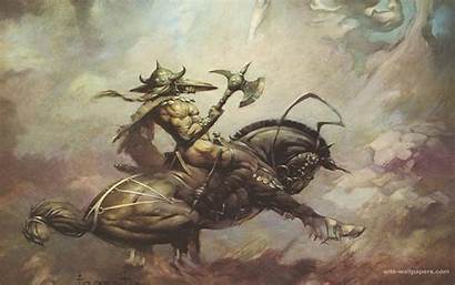 Frazetta Frank Wallpapers Fantasy Warrior Conan Paintings