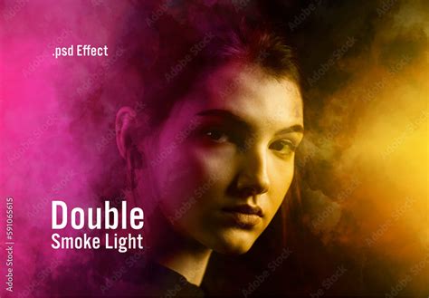 Double Light Smoke Effect Stock Template Adobe Stock