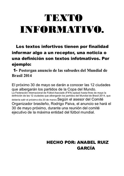 El Texto Informativo