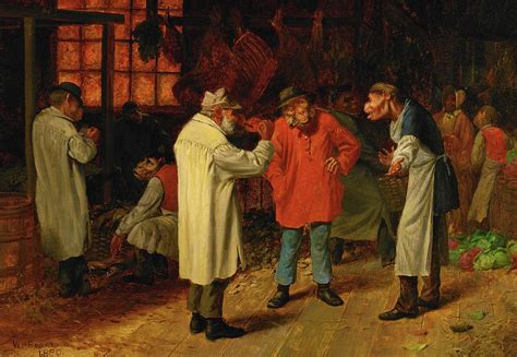 Politics At The Market Painting By William Holbrook Beard