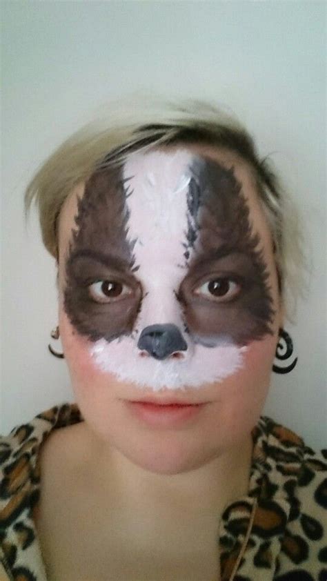 6 Min Badger Kids Face Paint Badger Face Fantastic Mr Fox