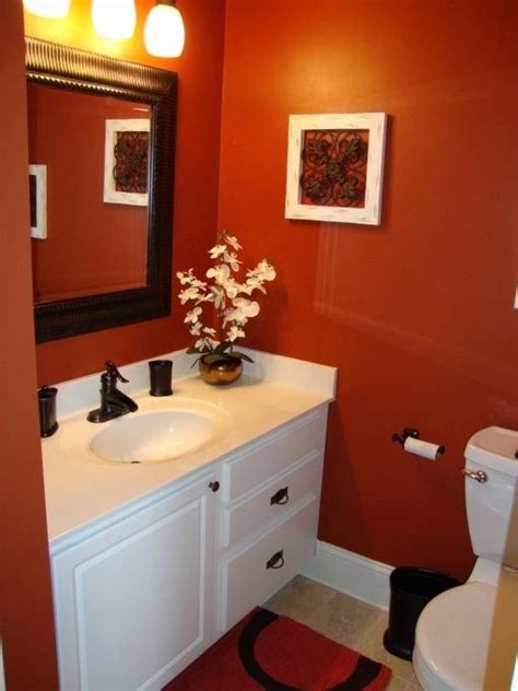 Orange Bathroom Decorating Ideas Beautiful Paint Color Paprika By