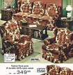 1977 Montgomery Ward Catalogue Page, Festive Floral Print Furniture ...