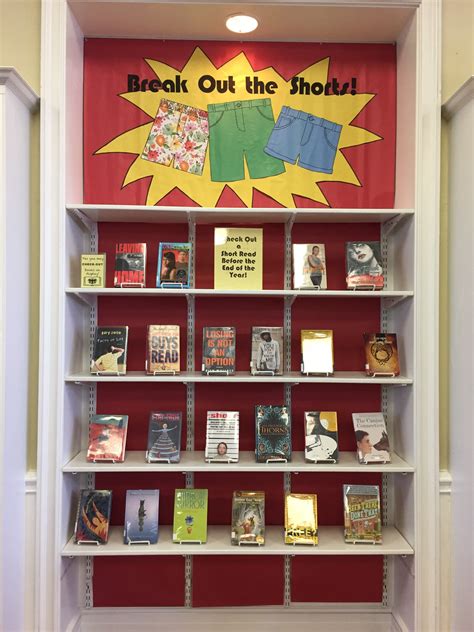 Short Story Collection Book Display Middle School Library Spring 2018
