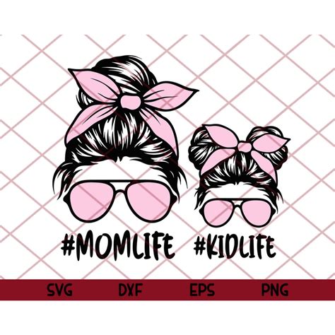 Mom Life Svg Messy Bun Svg Mom Life Gift Idea Messy Bun Etsy Uk My