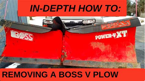 How To Remove A Boss V Plow Snow Plow In Depth How To Youtube