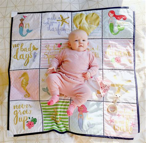 Riley Blake Lets Be Mermaids Printed Fabric Panel Baby Blanket
