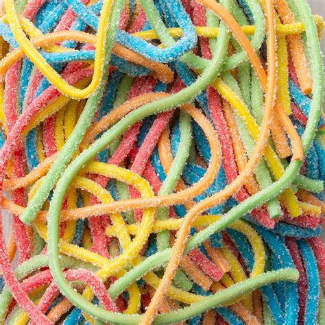 Zweet Rainbow Sour Spaghetti 10oz Box • Gummies And Jelly Candy • Bulk