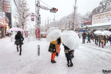 Snow In Harajuku And Shibuya On Coming Of Age Day 2013