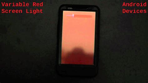 Variable Red Screen Light For Android Devices Youtube