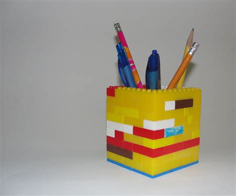 Lego Pencilpen Holder 3 Steps Instructables