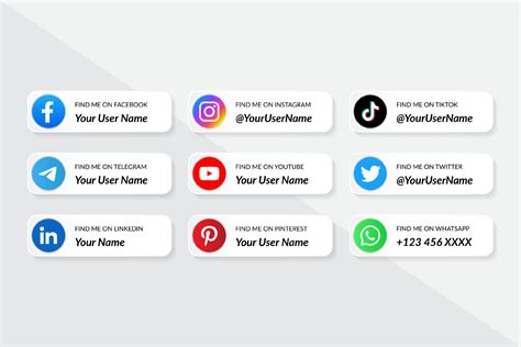 Modern Social Media Lower Third Icons Collection Template 7978515