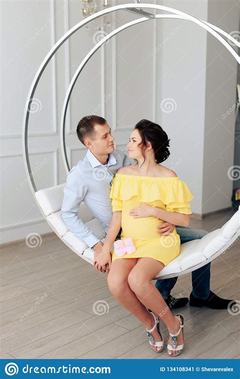 Young Married Couple Waiting For A Miracle Pregnant Wife With Her Husband Stock Image Image