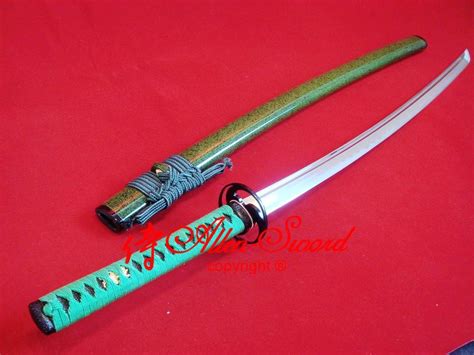 Battle Ready 9260 Spring Steel Green Japanese Katana Cyclone Tsuba