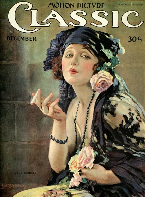 Magazine Cover Motion Picture Classic December Miss Folly Vintage Illustration