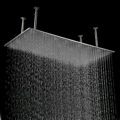ceiling mount stainless steel led rain shower head