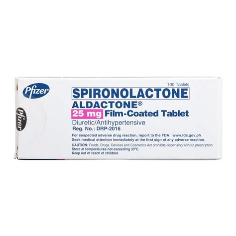 Aldactone Spironolactone 25 Mg 1 Film Coated Tablet Prescription