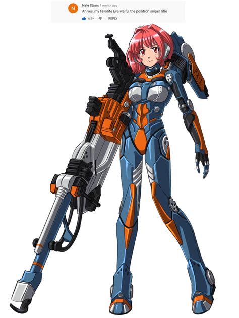 Safebooru 1girl Arm Cannon Arms At Sides Cyborg Full Body Gun Hair