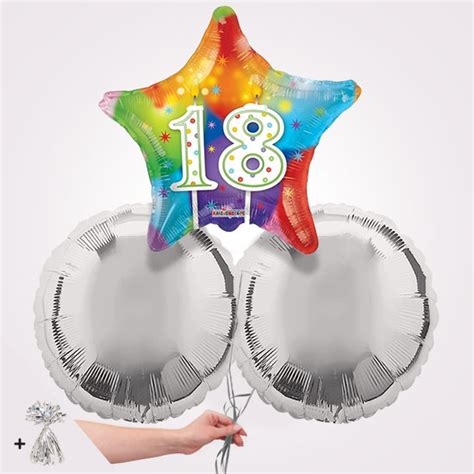 Create your very own personalised balloon by adding your photo and text for birthdays, anniversaries, get well, new baby and loads of other occasions. 18th Candles Star Shaped Birthday Balloon Bouquet ...