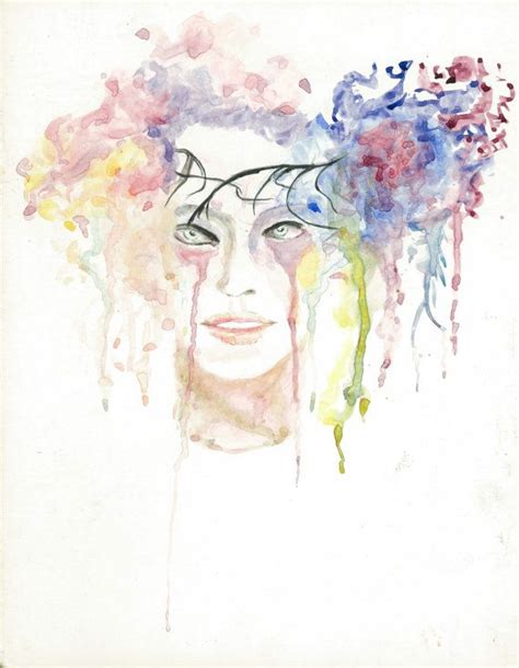 Original Abstract Watercolor Painting Female By Wiredbychris 6500