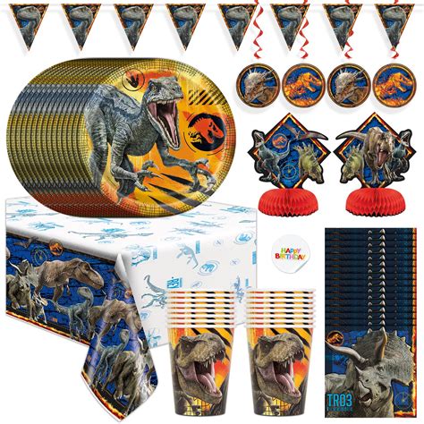Buy Jurassic World And Dinosaur Party Supplies For 16 Paper Plates