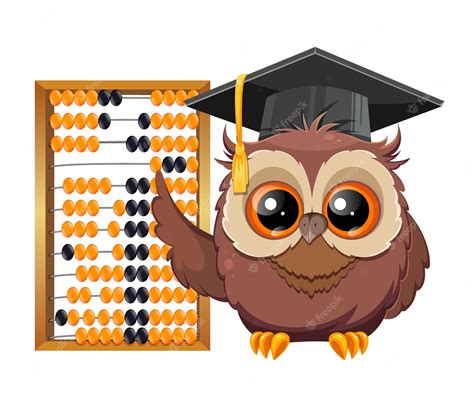 Premium Vector Wise Owl In Graduation Cap Cute Cartoon Owl