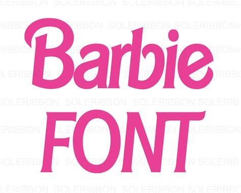 Barbie Alphabet Font Barbie Svg Barbie File Barbie Tv Show Etsy