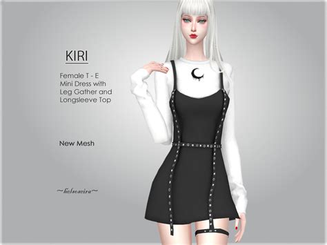 Kiri Goth Mini Dress By Helsoseira At Tsr Sims 4 Updates