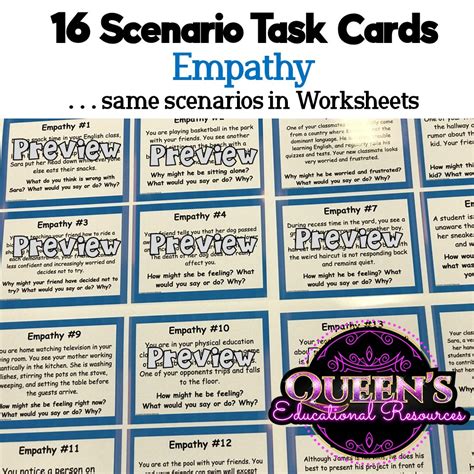 Empathy Scenario Task Cards And Worksheets Made By Teachers