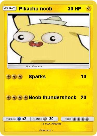 Pokémon Pikachu Noob Sparks My Pokemon Card