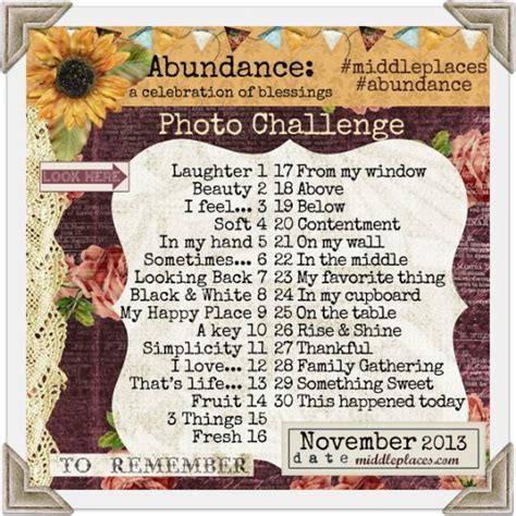 Photo Challenge Abundance November Photo Challenge Photo Challenge