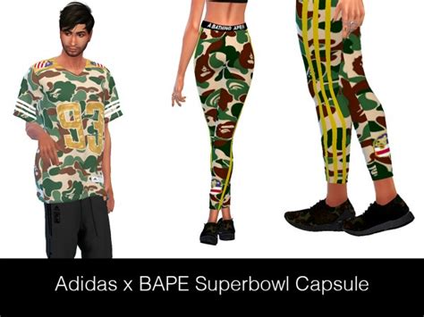 Hypesim Hypesim Adidas X Bape Superbowl Capsule Bape Sims 4 Clothes